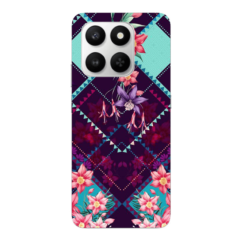 Honor Magic 400 Smart Checkered flowers Transparent Silicone TPU Θήκη